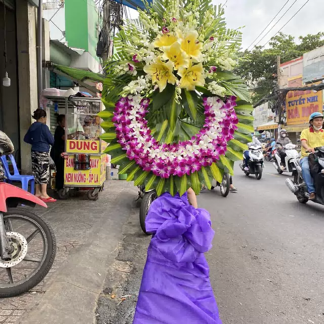 Hình ảnh hoa giao hàng thực tế